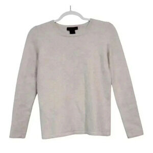 Preswick Moore Sweater Size Medium Beige 100% Cashmere Classic Minimalist Preppy